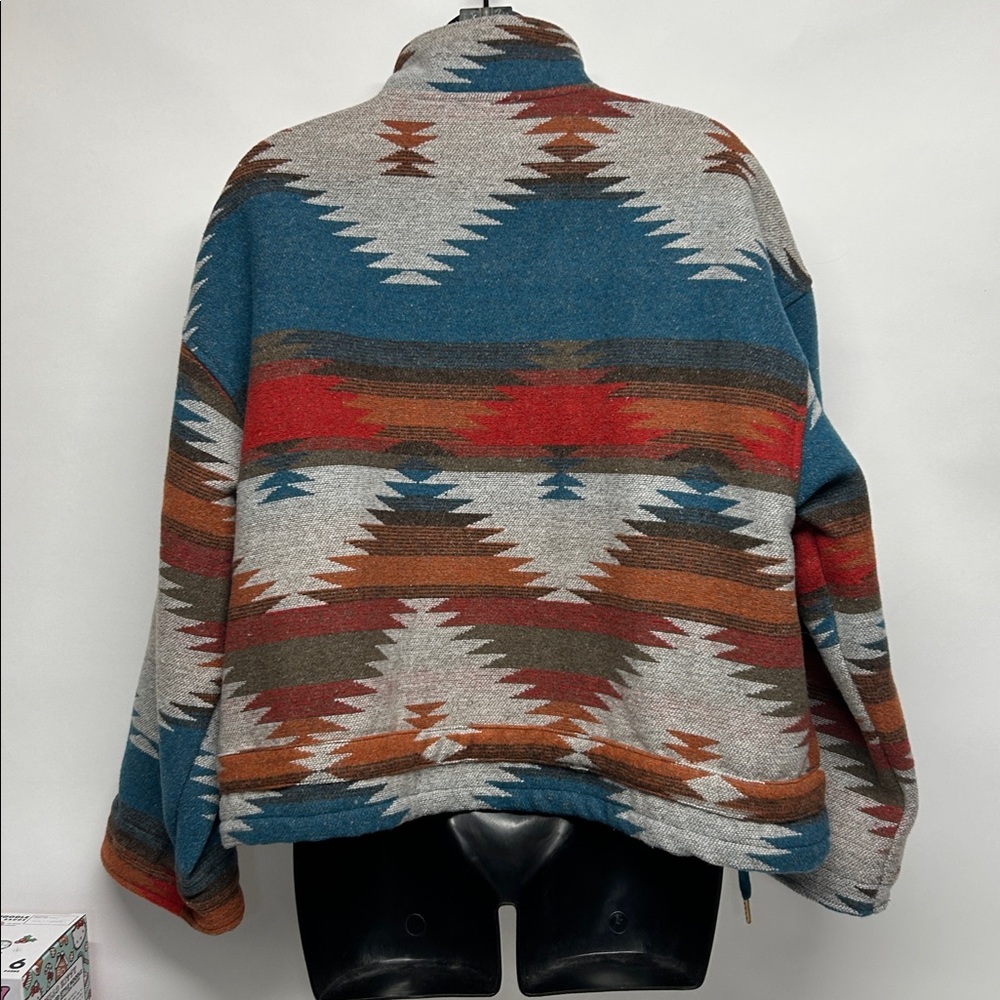 Southwestern Patterned Jacket aztec main strip si… - image 3